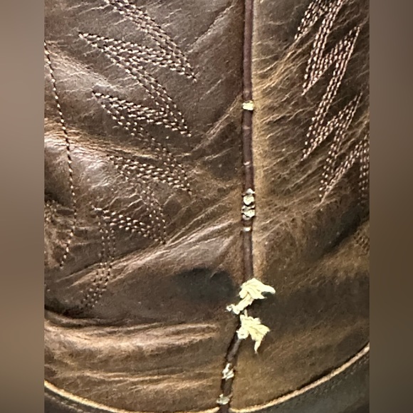 Justin’s Cowboy Boots 8C Style 4935 Pointed Toes 13.5” Brown Pointed Toe - Picture 4 of 12